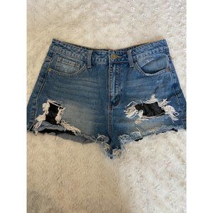 8th of LA Distressed Denim Short Shorts Size Large (29”)